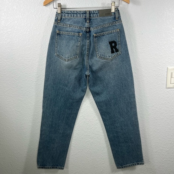 Carmar Hermia Loose Straight Women’s Jeans - Letters Patches Spell It Out Sz 23 - Picture 7 of 7